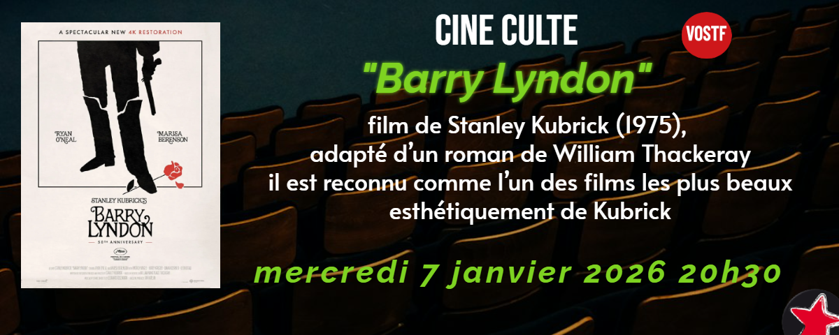 CINE CULTE JANVIER BARRY LYDON