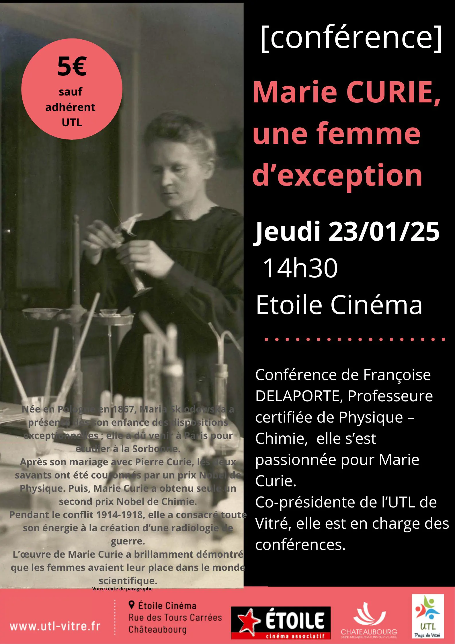 UTL - Conférence Marie Curie