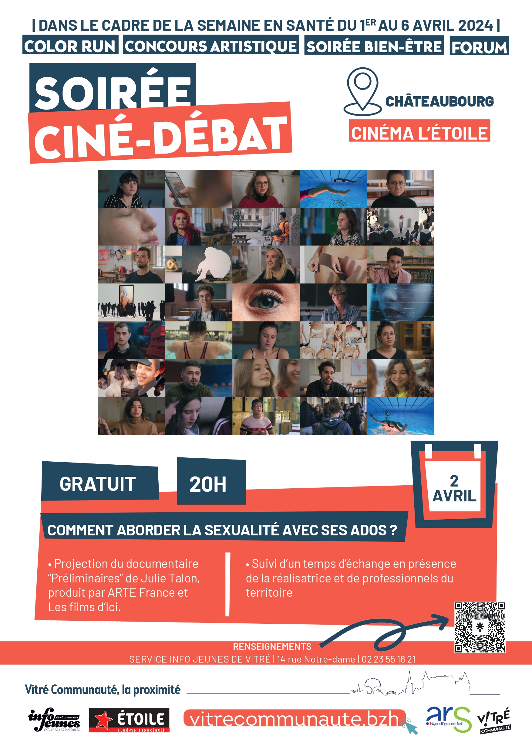 Soirée ciné-débat dans le cadre de LA SEMAIN EN SANTE le 2 avril à 20H